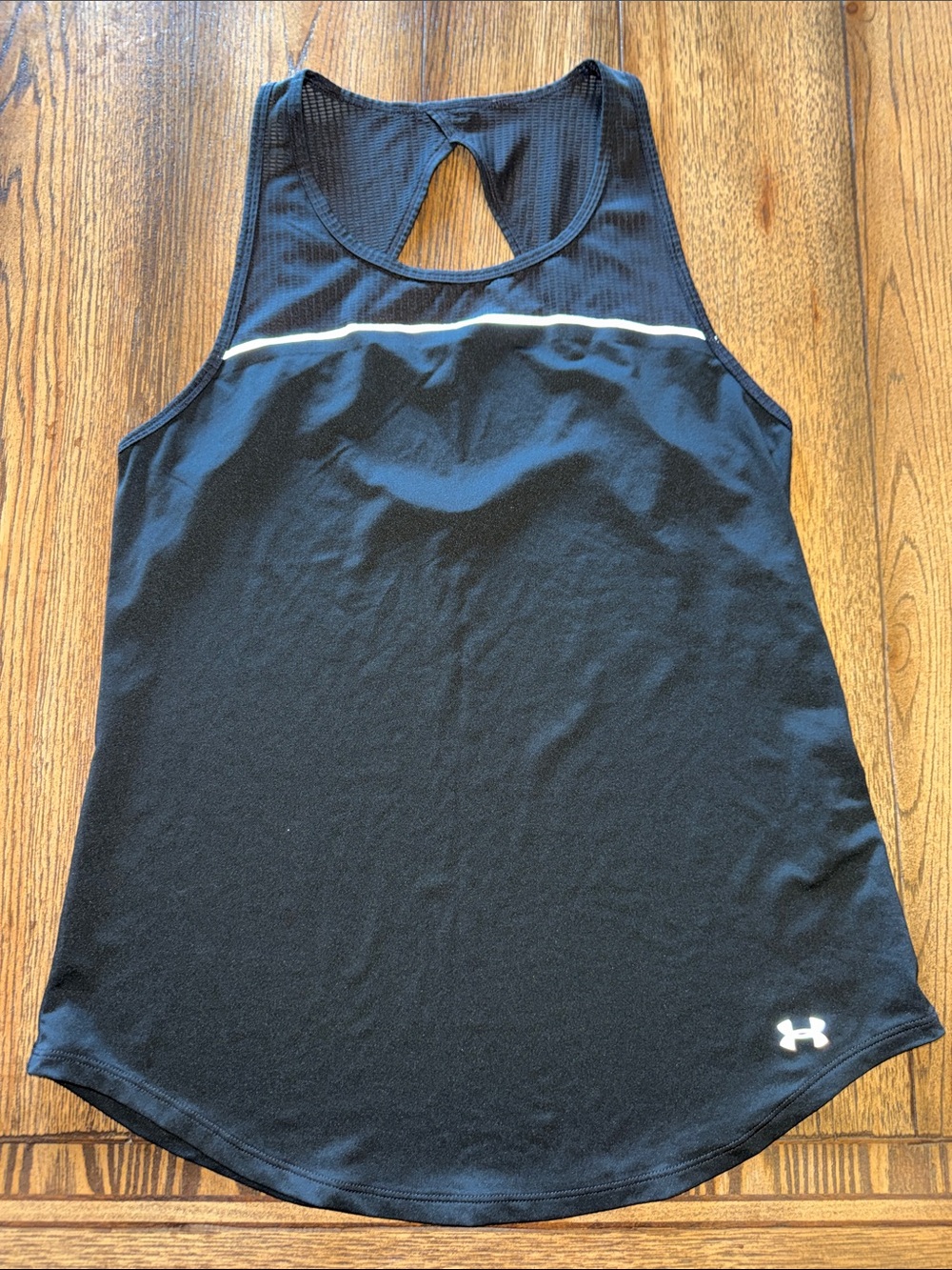 Under Armour Black Tank Top with Silver Accent